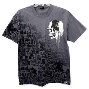 VTG Y2K Metal Mulisha Grey Graphic Men's LG Short Sleeve Tee T-shirt Cotton